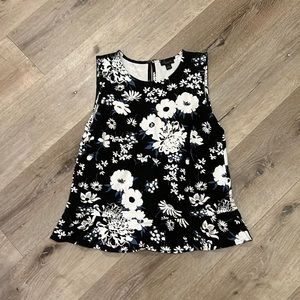 Fun dress tank. Black, Blue and white